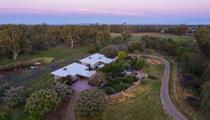 This is an arial picture of the girragirra house and garden